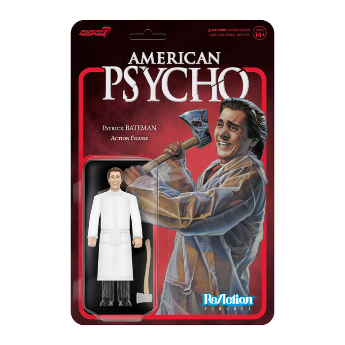 SUPER7 American Psycho Patrick Bateman (Raincoat) - 3.75" American Psycho Action Figure with Accessory Classic Movie Collectibles and Retro Toys