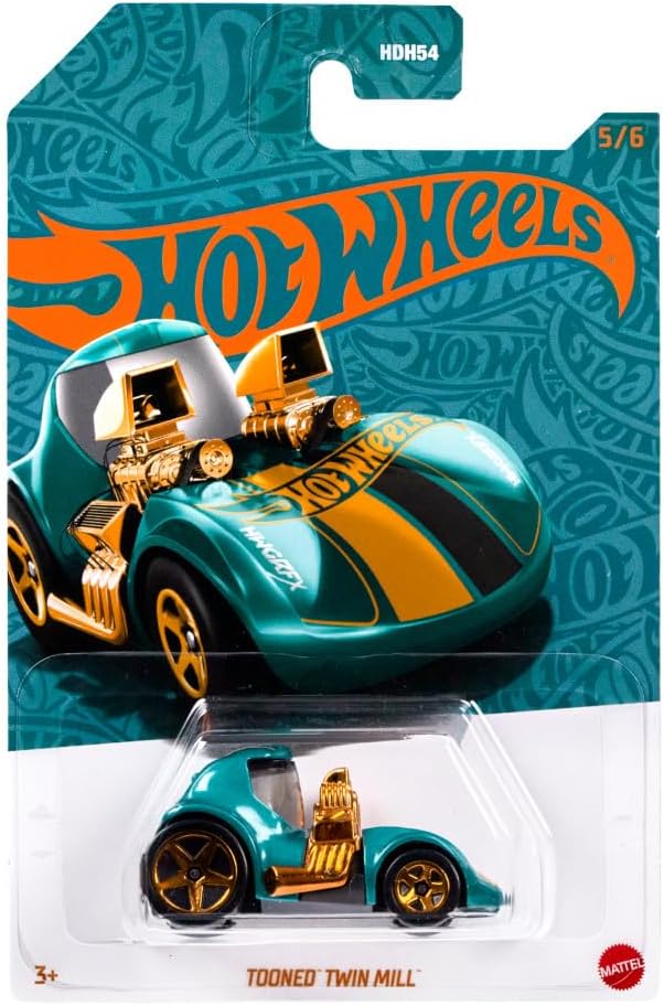 Hot Wheels Pearl and Chrome Series 1/64 Scale Tooned Twin Mill 5/6 HVX08 Diecast Collectors Model Car