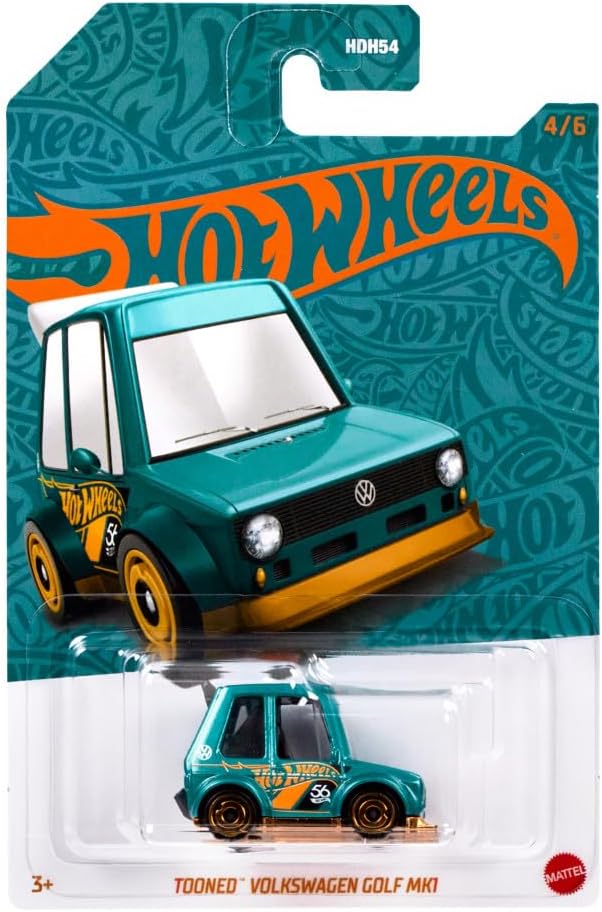 Hot Wheels Pearl and Chrome Series 1/64 Scale Tooned Golf Mk1 4/6 HVX07 Diecast Collectors Model Car
