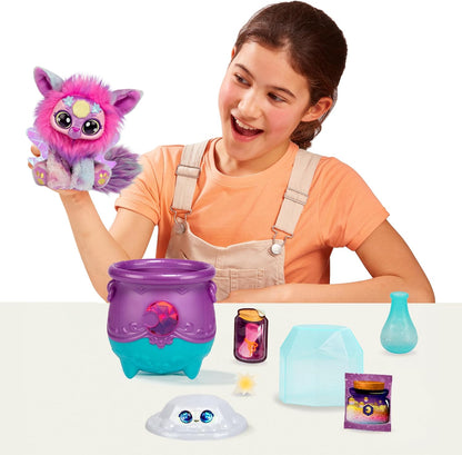 Magic Mixies Magical Gem Surprise Cauldron, With New Shimmer Eyes! Reveal an Mixie Plushie from the Fizzing Cauldron and Discover 2 Magical Lunar Gem Surprises!