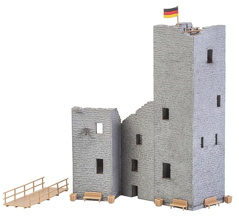 Faller FA 130585 Castle Ruin HO Scale Building Kit Bauset, Grau, Braun, One Size
