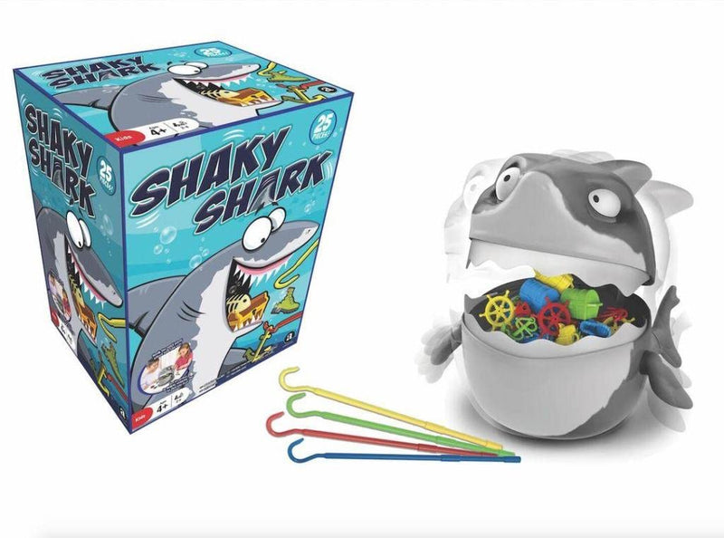 Merchant Ambassador Shaky Shark – Hungriger Hai Spiel – Angelspiel für Kinder – Timer & Action für Spielspaß und Spannung – Für 1-4 Spieler ab 4 Jahren