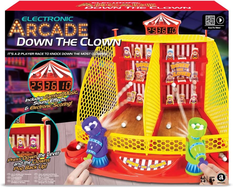Ambassador- Electronic Arcade Down The Clown Juego, Multicolor, Large (GA2103