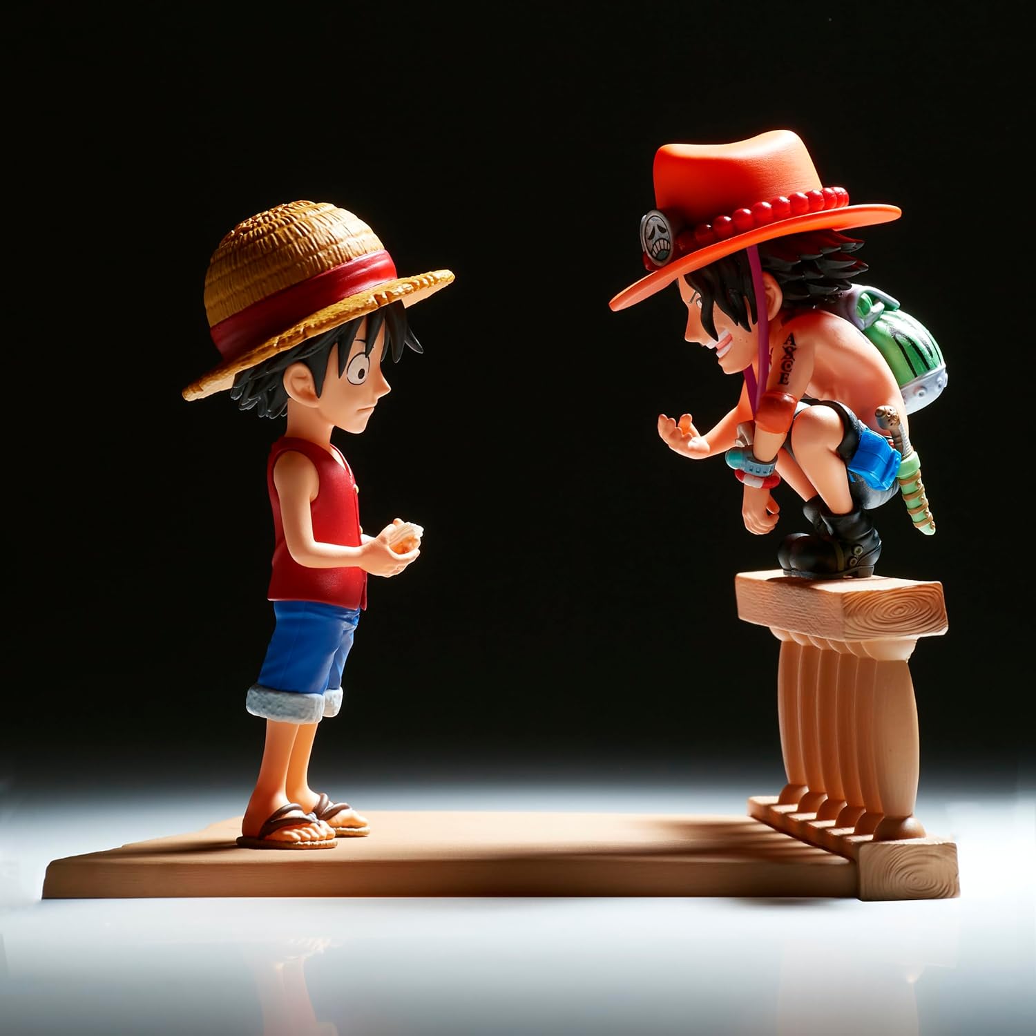 Banpresto Figura d'azione Monkey D. Luffy & Portgas D. Ace One Piece - World Collectable Log Stories 8 cm, Multicolore BP89475P