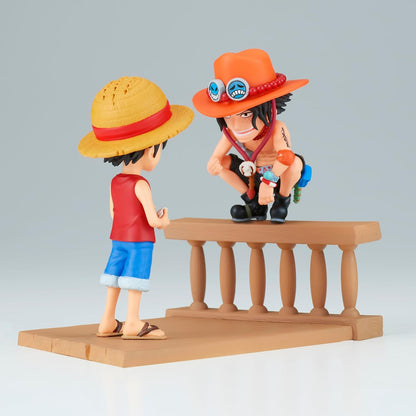 Banpresto Figura d'azione Monkey D. Luffy & Portgas D. Ace One Piece - World Collectable Log Stories 8 cm, Multicolore BP89475P