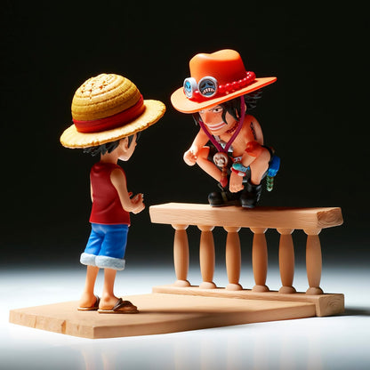 Banpresto Figura d'azione Monkey D. Luffy & Portgas D. Ace One Piece - World Collectable Log Stories 8 cm, Multicolore BP89475P