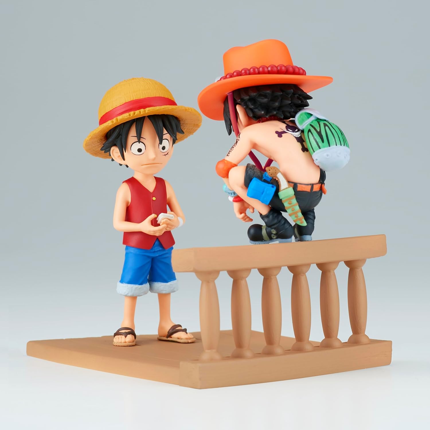 Banpresto Figura d'azione Monkey D. Luffy & Portgas D. Ace One Piece - World Collectable Log Stories 8 cm, Multicolore BP89475P