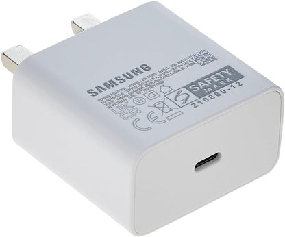 Samsung Galaxy Official 15W Adaptive Fast Charger (with USB-C to C Data Cable), White
