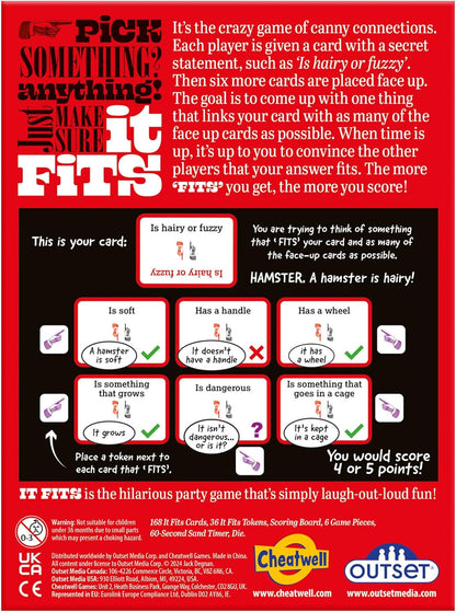 Outset Media It Fits - The Hilarious Party Game - 2 to 6 Players Ages 10 and up
