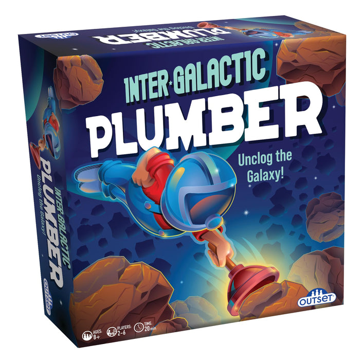 Outset Media Intergalactic Plumber - Can You Unclog The Galaxy - for 2 to 6 Players Ages 8 and up