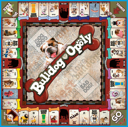 Bulldog-Opoly Property Trading Board Game - Family Time Games for Adults and Children, 2 to 6 Players, Strategy Fun For Ages 8 and Up - A Game To Teach Old Dog's New Tricks