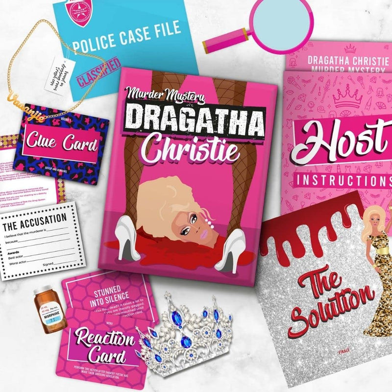 Dragatha Christie Murder Mystery! ¿Puedes Resolver Este Caso? 4-12 Jugadores Murder Mystery Juego de Mesa para Familia/Amigos/Partido