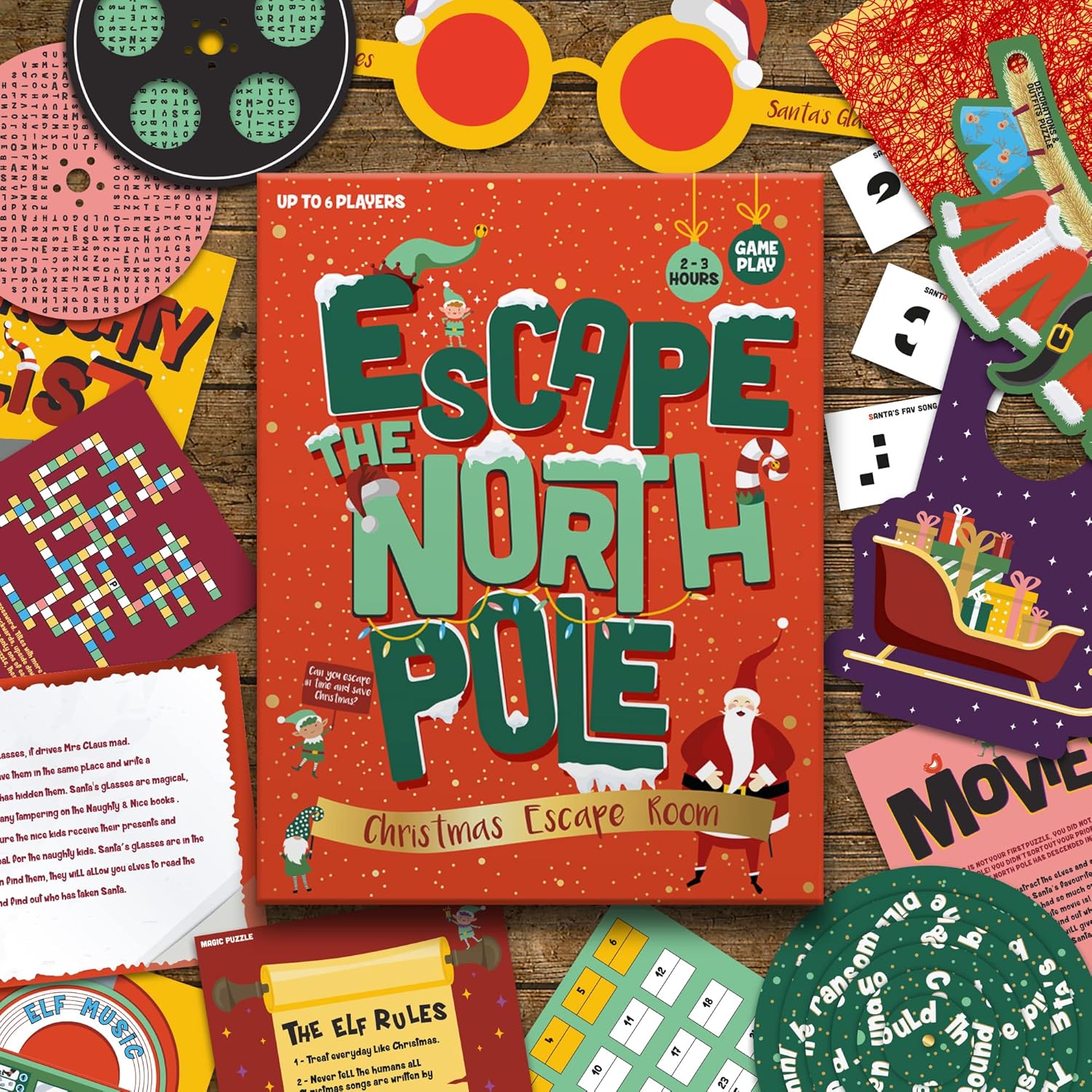 Gift Republic Escape The North Pole - Christmas Escape Room Game - Up to 6 Players - Can You Escape In Time and Save Christmas? Up to 6 Players.