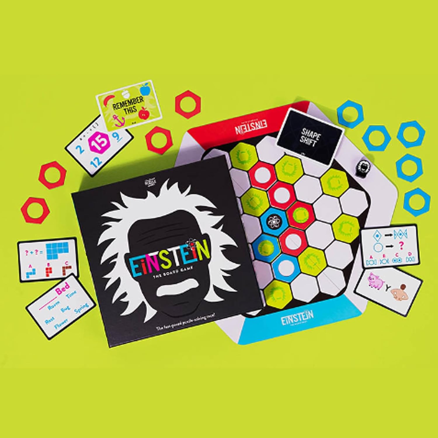 Professor Puzzles Einstein The Board Game | Fun Puzzle Challenges | Play With Family and Friends | Race to Solve Brainteasers | Answer Tricky Riddles and Conundrums | Exciting Gameplay | Ages 13+