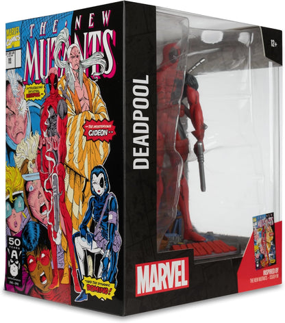McFarlane Toys - Marvel Deadpool Posierte Figur im Maßstab 1:10 mit Szene (The New Mutants #98