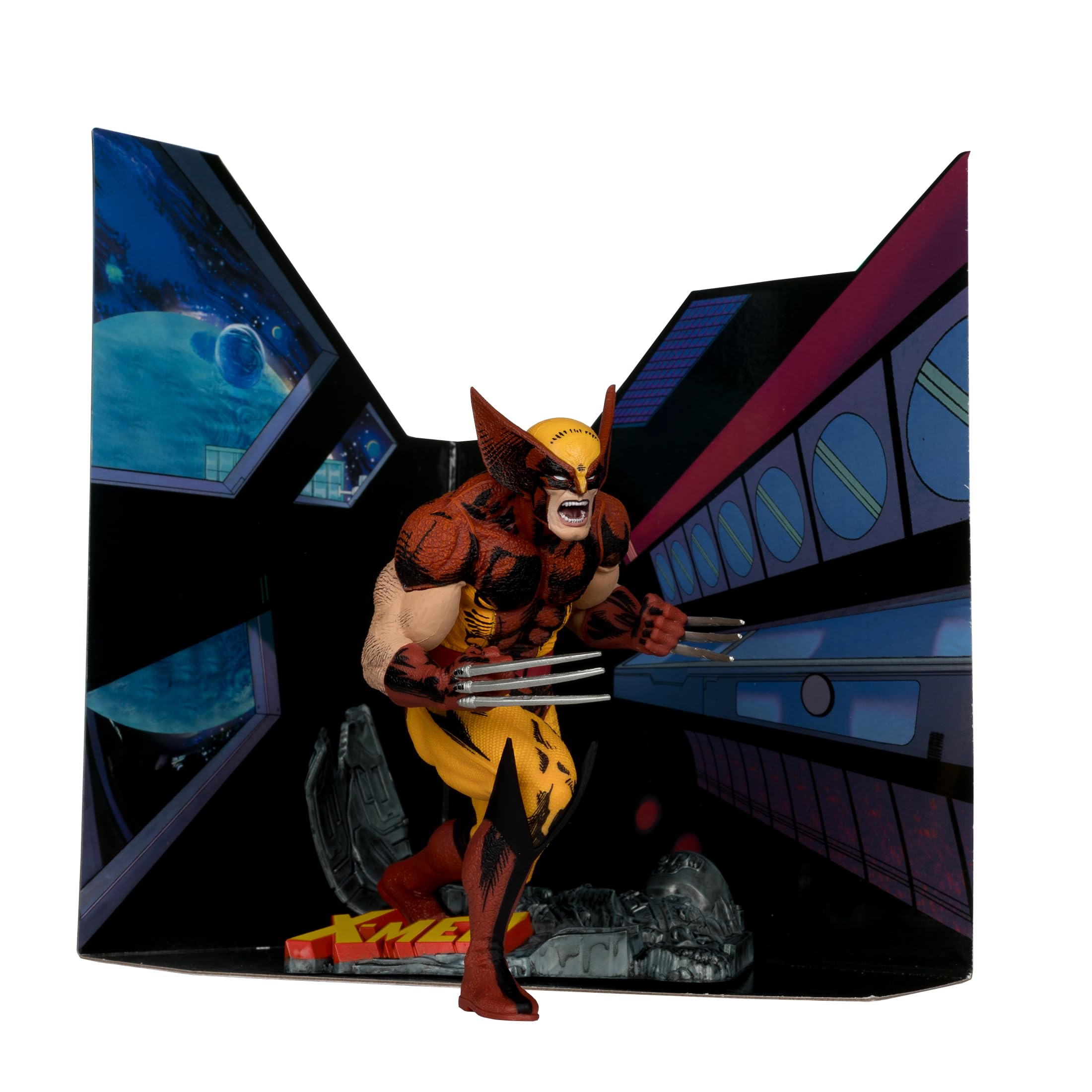 McFarlane Marvel Wolverine 1:10th Scale Posed Figure with Scene (X-Men #1) Toys