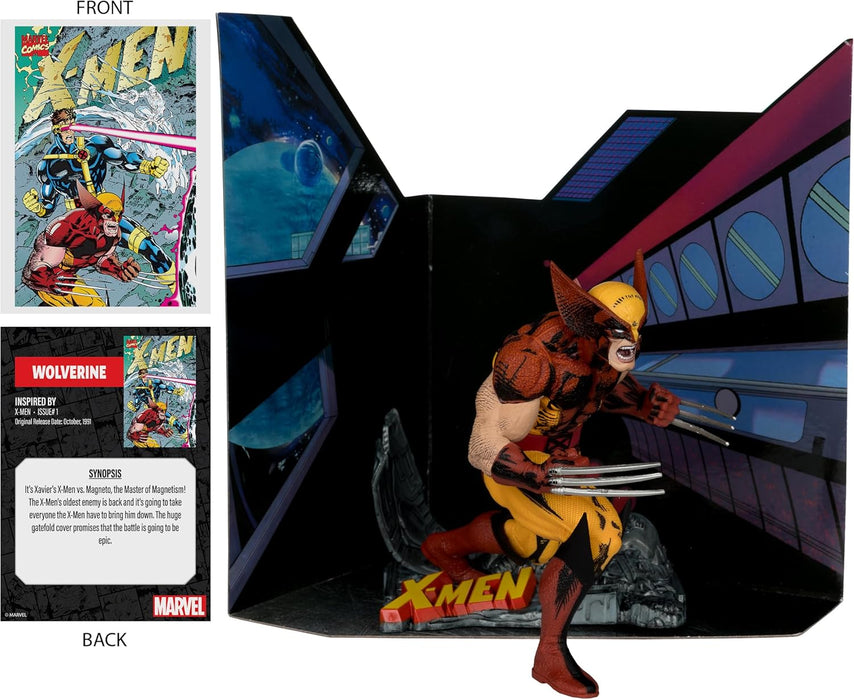 McFarlane Marvel Wolverine 1:10th Scale Posed Figure with Scene (X-Men #1) Toys