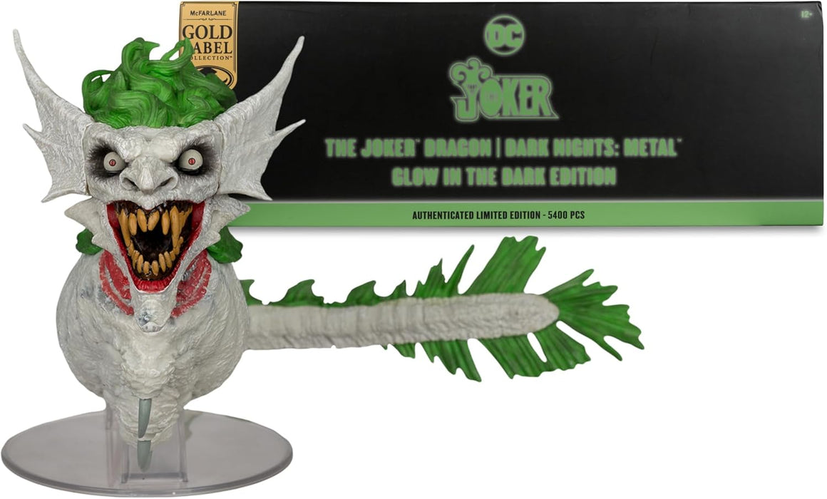 McFarlane Toys - DC Multiverse The Joker Dragon (Dark Nights: Metal) Glow in The Dark Edition Gold Label Vehicle