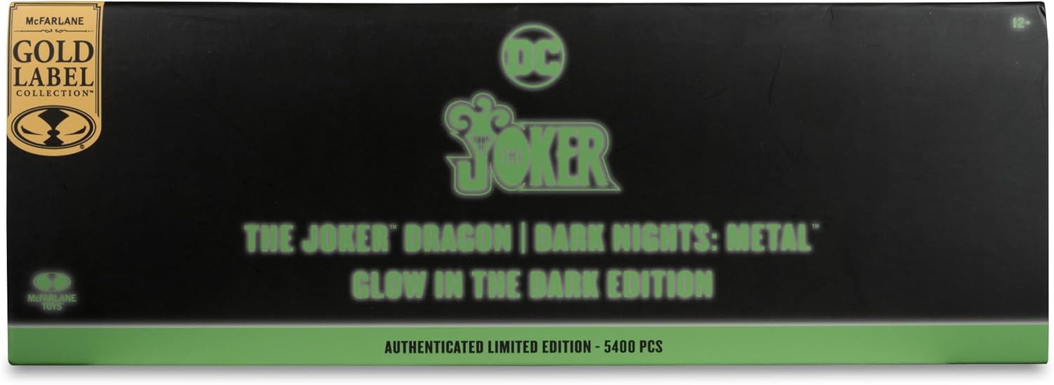 McFarlane Toys - DC Multiverse The Joker Dragon (Dark Nights: Metal) Glow in The Dark Edition Gold Label Vehicle