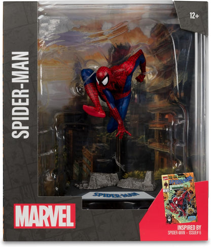 McFarlane Toys - Marvel Spider-Man Posierte Figur im Maßstab 1:10 mit Szene (Spider-Man #6