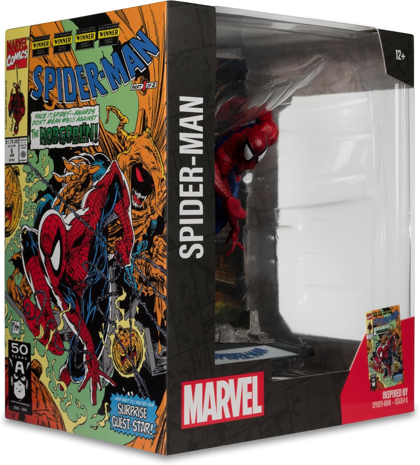 McFarlane Toys - Marvel Spider-Man Posierte Figur im Maßstab 1:10 mit Szene (Spider-Man #6