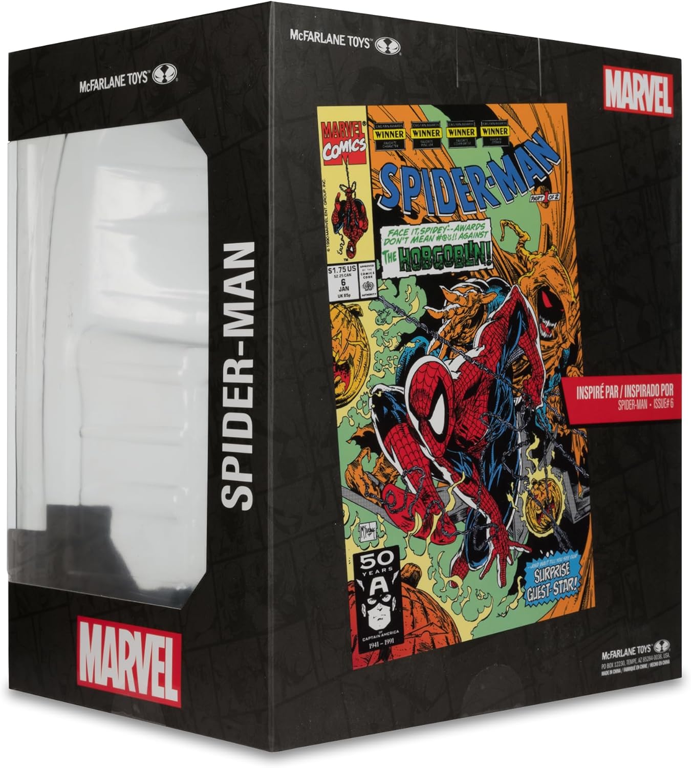 McFarlane Toys - Marvel Spider-Man Posierte Figur im Maßstab 1:10 mit Szene (Spider-Man #6