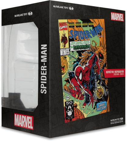 McFarlane Toys - Marvel Spider-Man Posierte Figur im Maßstab 1:10 mit Szene (Spider-Man #6