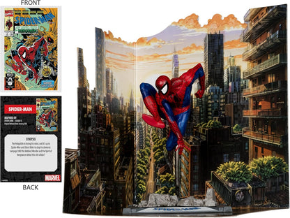 McFarlane Toys - Marvel Spider-Man Posierte Figur im Maßstab 1:10 mit Szene (Spider-Man #6