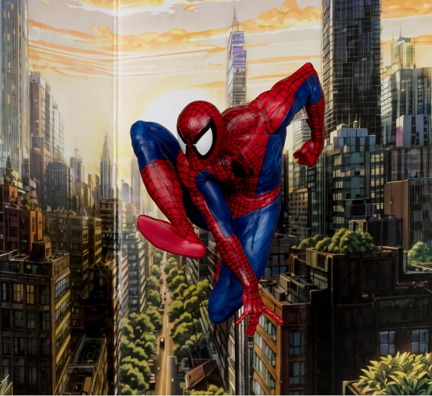 McFarlane Toys - Marvel Spider-Man Posierte Figur im Maßstab 1:10 mit Szene (Spider-Man #6