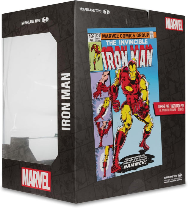 McFarlane Toys - Marvel Iron Man Posed Figur im Massstab 1:10 mit Szene (The Invincible Iron Man 126