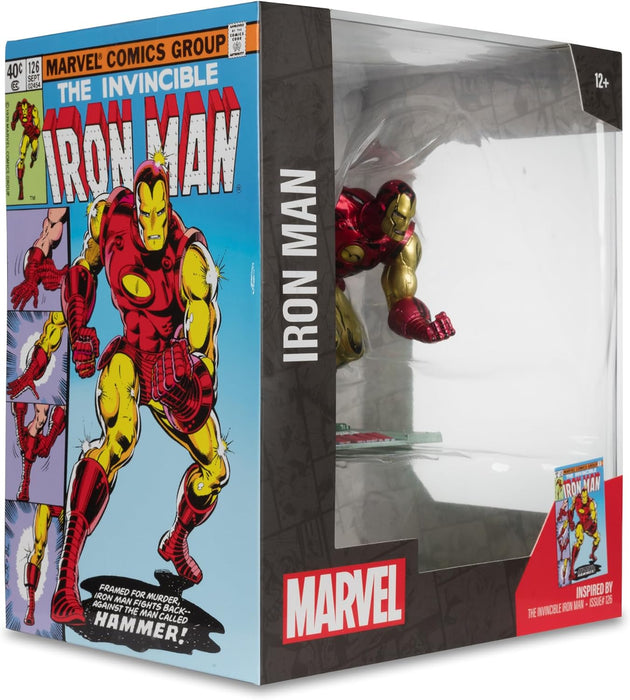 McFarlane Toys - Marvel Iron Man Posed Figur im Massstab 1:10 mit Szene (The Invincible Iron Man 126