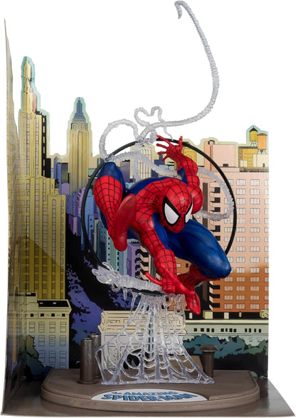 McFarlane Marvel Spider-Man 1:6th Scale Posed Figure with Scene & Comic (Based on The Amazing Spider-Man #301) Toys
