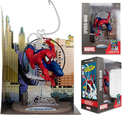 McFarlane Marvel Spider-Man 1:6th Scale Posed Figure with Scene & Comic (Based on The Amazing Spider-Man #301) Toys