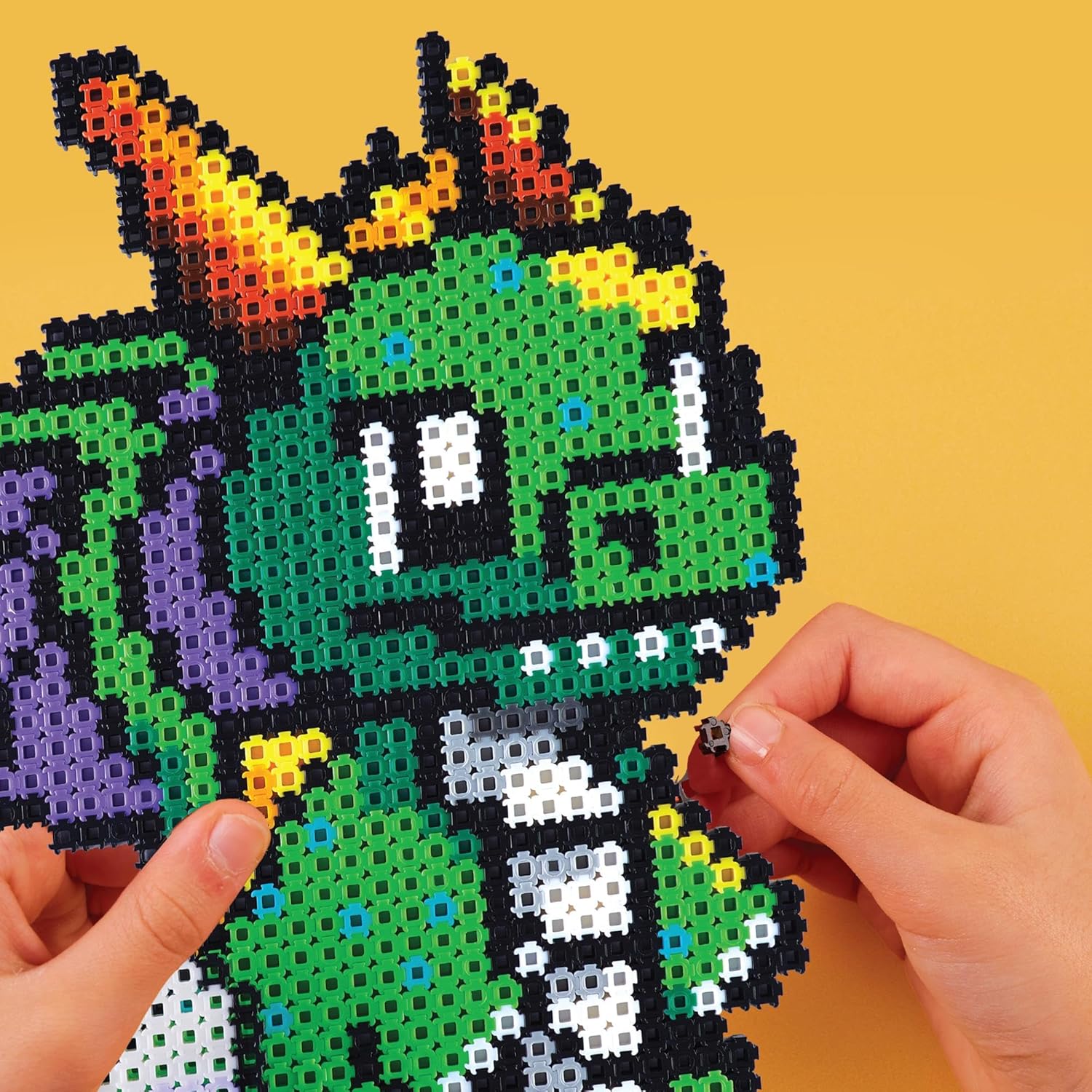 Simbrix 08249 Big Builds Dragon 1500+ brix crafts toys for boys and girls Pixel wall art and 3D display, Multicolour