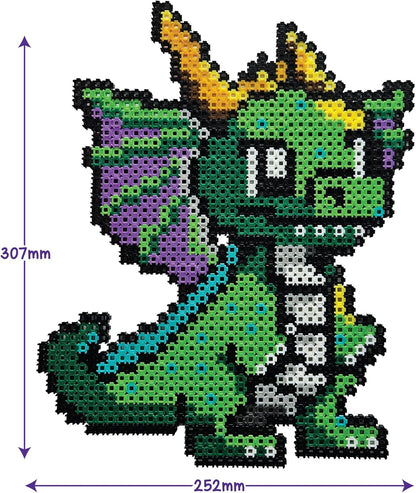 Simbrix 08249 Big Builds Dragon 1500+ brix crafts toys for boys and girls Pixel wall art and 3D display, Multicolour