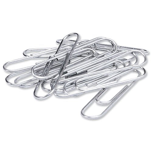 Whitecroft TS-120288 Essentials Small Lipped Paper Clip, 22mm, Pack of 1000