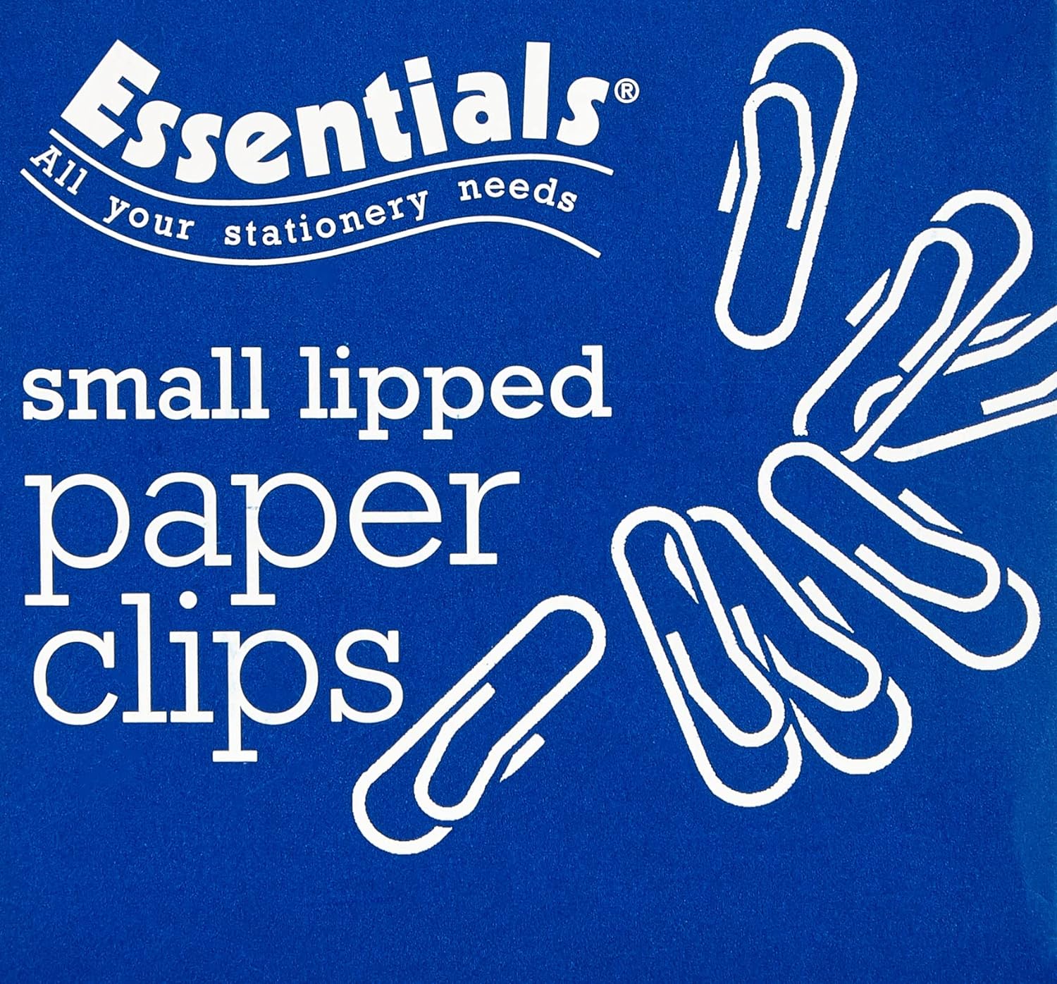 Whitecroft TS-120288 Essentials Small Lipped Paper Clip, 22mm, Pack of 1000
