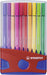 Premium Fibre-Tip Pen - STABILO Pen 68 - ColorParade in Red/Dark Blue - Pack of 20 - Assorted Colours