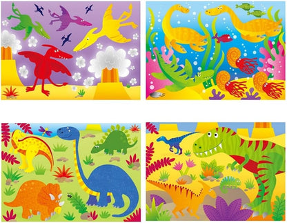 Galt Toys, 4 Puzzles in a Box - Dinosaurs, Dinosaur Jigsaw Puzzle for Kids, Ages 3 Years Plus