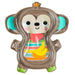 Alfombra de juegos inflable con agua para el tiempo boca abajo Hungry Monkey de Bright Starts, juguete sensorial para bebés de 0 a 6 meses