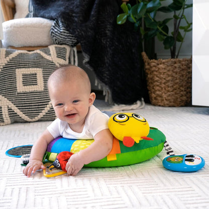 Baby Einstein, Cojn de Actividades para el Tiempo Boca Abajo Cal-a-Pillow, multisensorial, la Oruga Cal, Desde recin Nacidos
