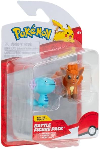Pokémon PKW3575 Battle Figure Pack - Felino & Vulpix Official Detailed Figures, 5 cm Each