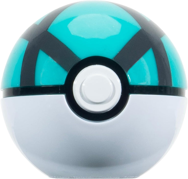 Pokémon PKW3632 - Clip'n'Go Poké Ball - Cotton Cord & Netball, Official Pokéball with 5 cm Figure