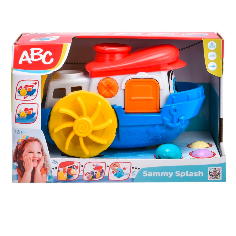 ABC – Sammy Splash Water Toy, 30 cm, Colourful Boat with Accessories and Splash Function, Bath Toy for Children and Babies from 1 Year (204115005