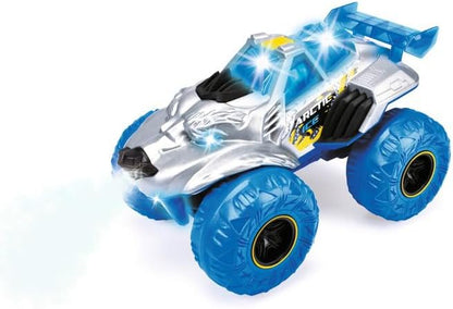 Dickie Toys – Arctic Ice Monster Auto, 25 cm, grande monster truck con funzione vapore e pneumatici in gomma, macchinina giocattolo per bambini dai 3 anni, luci e suoni, batterie incluse, 203754002