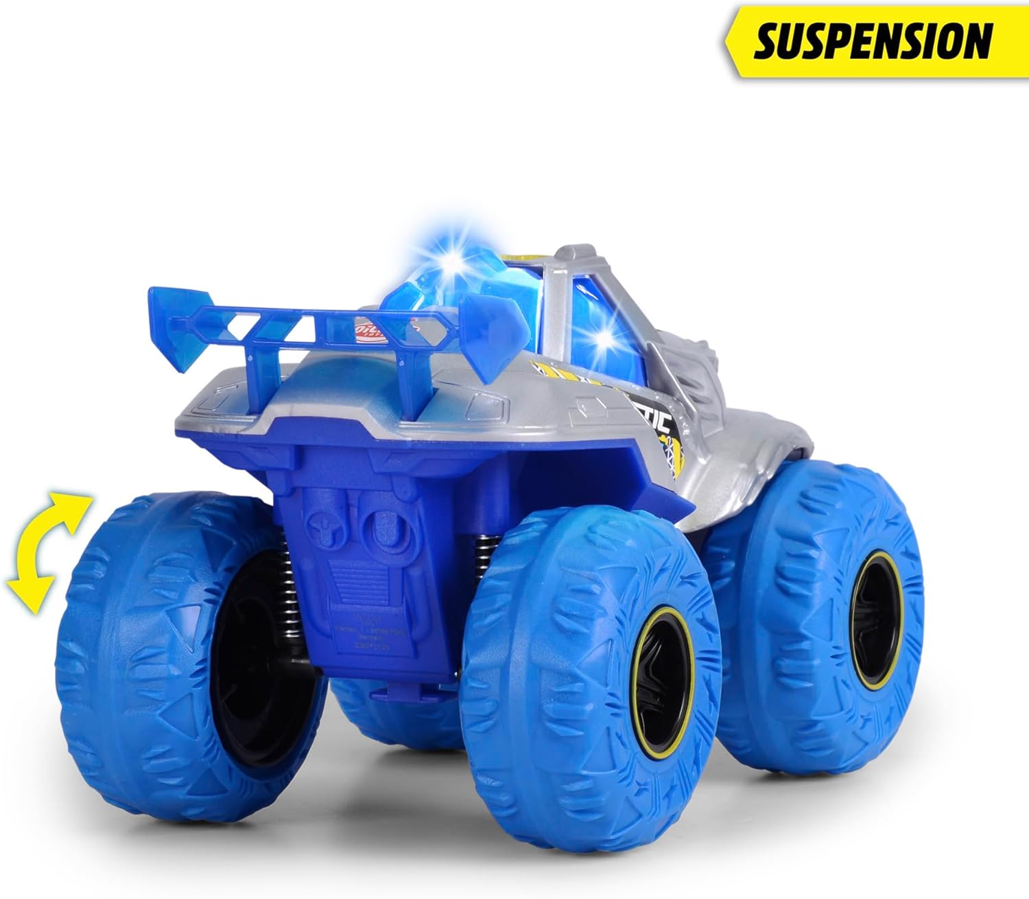 Dickie Toys – Arctic Ice Monster Auto, 25 cm, grande monster truck con funzione vapore e pneumatici in gomma, macchinina giocattolo per bambini dai 3 anni, luci e suoni, batterie incluse, 203754002