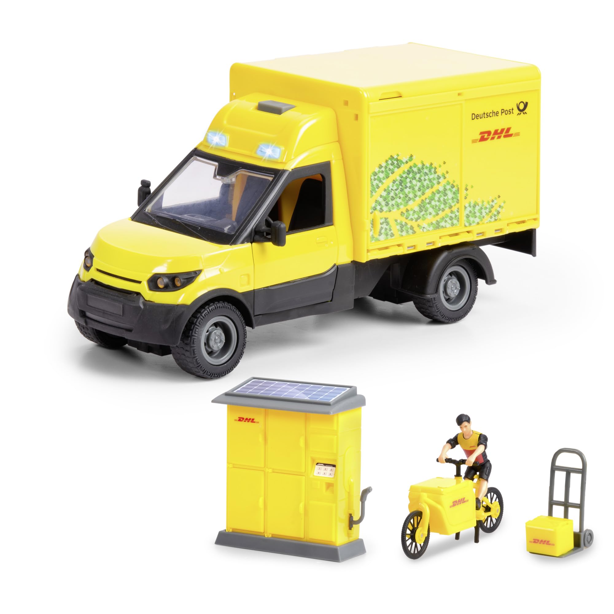 Dickie Toys: Dhl Delivery Set Cm.25 Con Personaggio E Accessori