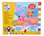 Simba 106344622 Kreativität Art and Fun Play Sand Set, 3 x 200 g Sand, Platform, Unicorn 3D Shape, Wings, 4 x Eyes, 1 x Sticker, Roller, 2 x Cookie Cutters, from 3 Years, Multicoloured