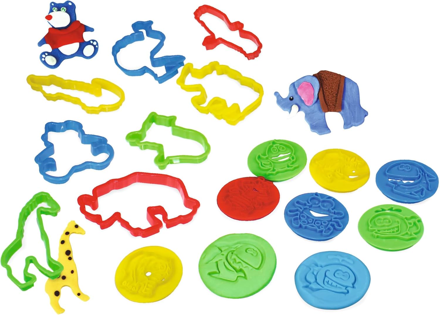 Simba 106324614 Art & Fun Leklera Set Large Set by Spielera von Kunst & Spaß, Contains 10 x 40 g Leklera, Shapes and More Accessories, 55 Pieces, from 3 Years