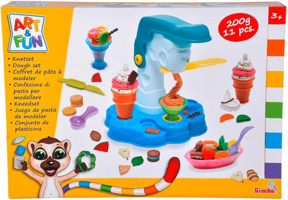 Simba Buntes Eisdielenset aus Kunststoffmasse und Zubehör